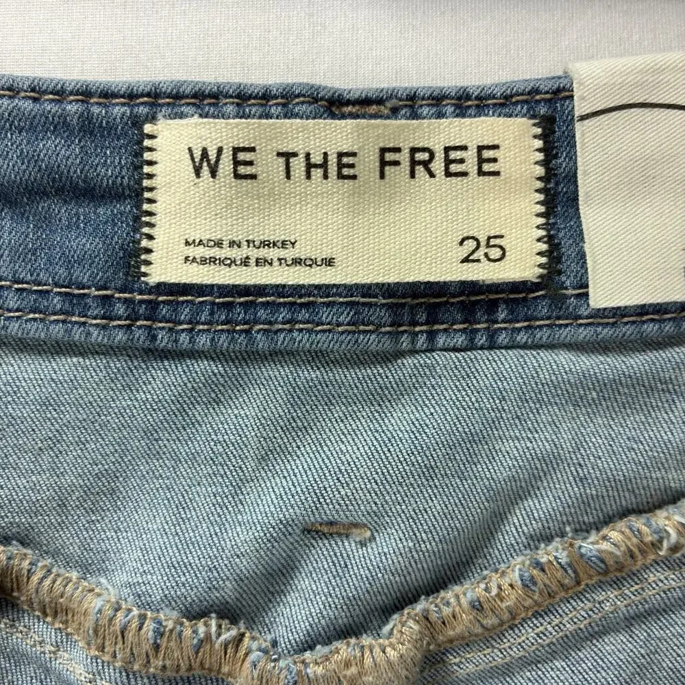 Free People We The Free Wide-Leg Jeans Women’s 25 Medium Wash Blue High Rise